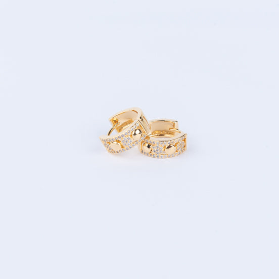 Brinco Argola Zirconia Folheada